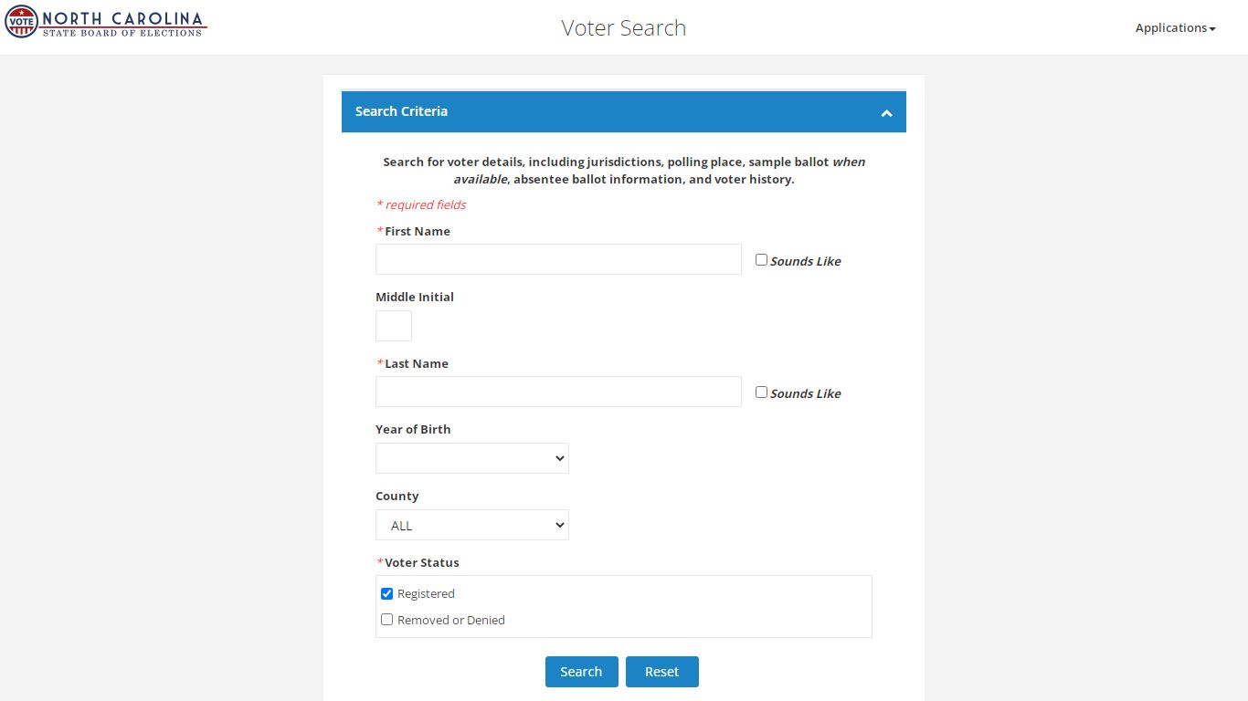Voter Search - NCSBE