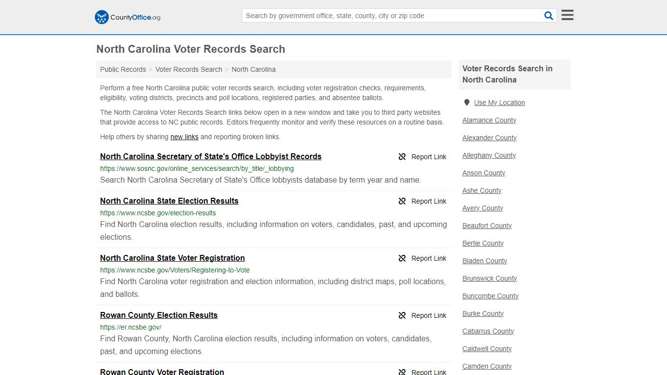 Voter Records Search - North Carolina (Election Results & Voter ...